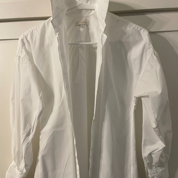 Ann Mashburn White Poplin Size Small - Picture 1 of 7